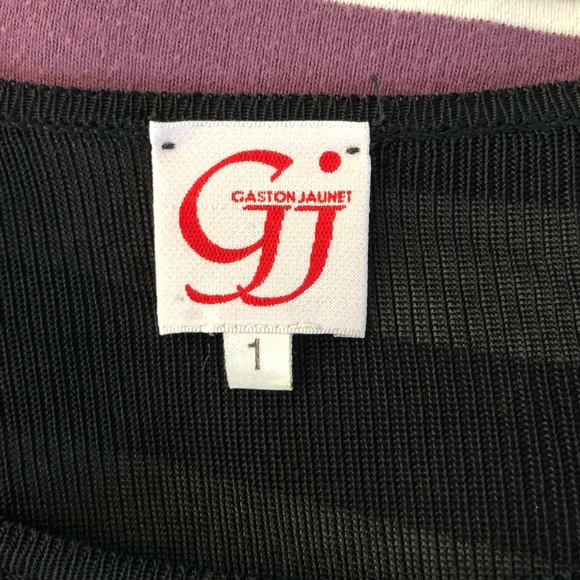 Vintage gaston jaunet black sweater 1960's-1970’s - Picture 2 of 16